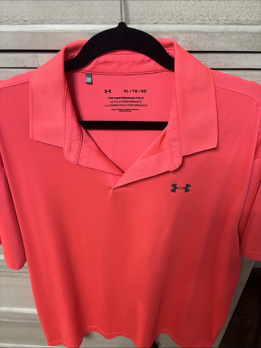 Under Armour Men’s Coral Pink Performance Polo